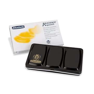 Schmincke - AKADEMIE®AQUARELL Watercolor Compact Color Box, Basic Assortment 12 x 1/2 Pans, 75 112 ...