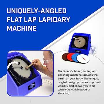 Hi-Tech Diamond 8" Slant Cabber - Cabbing Machine Lapidary Equipment, Stone, Rock Polisher, Grinder,...