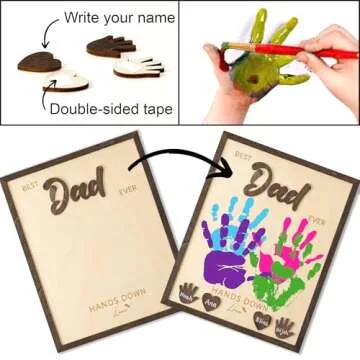 Best Dad Ever Hands Down Sign - Fun DIY Craft for Kids & Dads