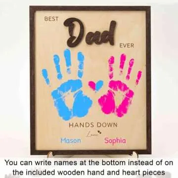 Best Dad Ever Hands Down Sign | DIY Personalized Gift