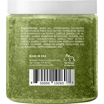 Majestic Pure Matcha Green Tea Scrub for Exfoliation and Moisture