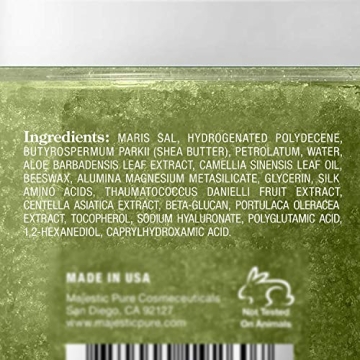 Majestic Pure Matcha Green Tea Scrub for Exfoliation and Moisture