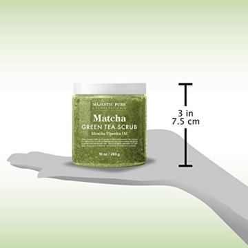 Majestic Pure Matcha Green Tea Scrub for Exfoliation and Moisture