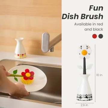 Vigar Flower Power Kitchen Dish Brush for Easy Cleaning