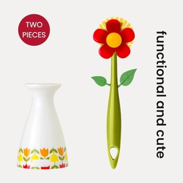 Vigar Flower Power Kitchen Dish Brush for Easy Cleaning