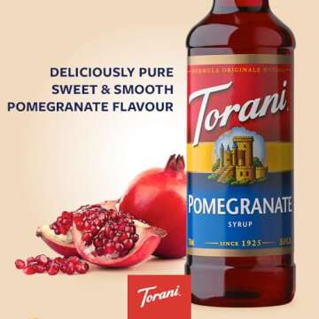 Torani Pomegranate Syrup: 25.4-Ounce Flavor Enhancer for Drinks