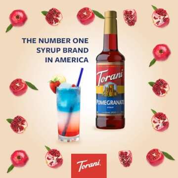 Torani Pomegranate Syrup - Versatile Flavor for Drinks