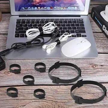 BALABALA Reusable Fastening Cable Ties 6 in Cable Management Ties 100 pcs Cable Straps Wire Ties Adjustable Cord Organizer for Home Office Data Centers Electronics PC TV