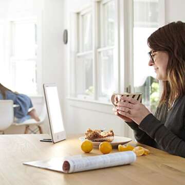 Verilux HappyLight Touch - UV-Free LED Therapy Lamp, Adjustable Brightness and Color