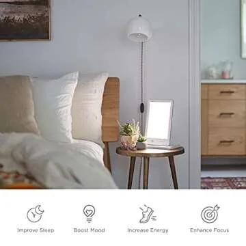 Verilux HappyLight Touch LED Therapy Lamp with 10,000 Lux