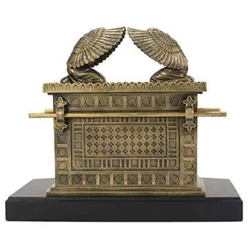 Lighthouse Christian Products Ark of The Covenant Antique Gold Tone 4.5 x 7 Hand-Cast Resin Mounted Sculpture