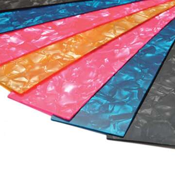 DIY Guitar Pick Punch Sheets - 25 Pcs - Musicians Recommended Light, Medium and Heavy Celluloid Guit...