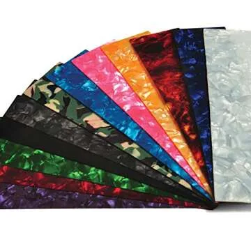 DIY Guitar Pick Punch Sheets - 25 Pcs - Musicians Recommended Light, Medium and Heavy Celluloid Guitar Pick Strips - 12 Stunning Colors to Create Customized Guitar Picks with Any Picks Maker