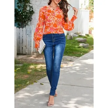 Dokotoo Women's Trendy Boho Blouse Summer Fashion Top