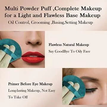 Daubigny Powder Puffs 6 Pieces - Soft Makeup Sponges