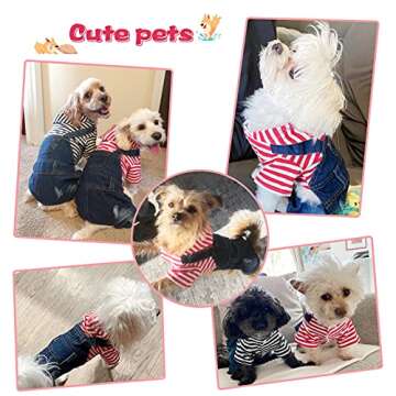 SILD Pet Denim Jumpsuit For Small Medium Dogs Stylish Wear