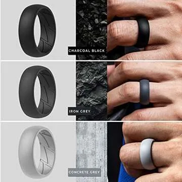 ThunderFit Silicone Wedding Rings - Durable and Comfortable