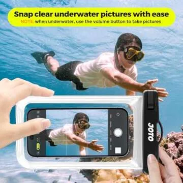 JOTO 2 Pack Waterproof Phone Pouch Case Up to 7", IPX8 Underwater Phone Case Cellphone Dry Bag for iPhone 16 15 14 13 12 Pro Max Xs Max XR X 8 7 6S Plus SE/Galaxy S24 S23 S22 S21 -Clear