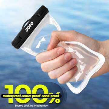 JOTO 2 Pack Waterproof Phone Pouch Case Up to 7", IPX8 Underwater Phone Case Cellphone Dry Bag for iPhone 16 15 14 13 12 Pro Max Xs Max XR X 8 7 6S Plus SE/Galaxy S24 S23 S22 S21 -Clear