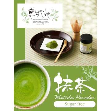 KYOHAYASHIYA Matcha powder - Hatsu - Kyoto Uji Ceremonial grade, First harvest stone milled authentic japanese matcha green tea powder (1.4oz)