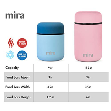 MIRA 9oz Insulated Food Jar for Hot & Cold Meals