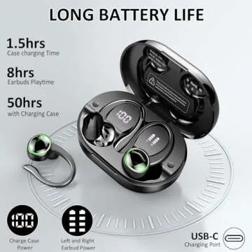 High-Quality Wireless Earbuds with 60H Playback and ENC Mic