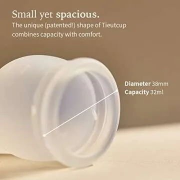 TIEUTCUP Menstrual Cup - 12-Hour Leak-Free Comfort for Women