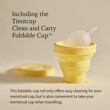 TIEUTCUP Menstrual Cup - 12-Hour Leak-Free Comfort for Women