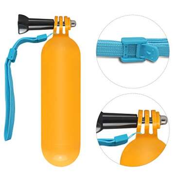 SHOOT Floating Monopod for Underwater Action Cameras - Bright Yellow Design
