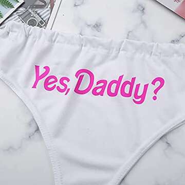 Womens Yes Daddy Naughty Panties - Sexy Comfort