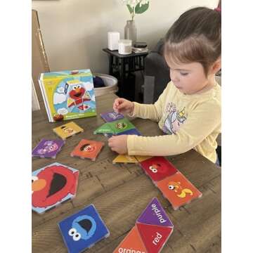 CreateOn “Sesame Street” Toys, Magnetic Kids’ Building Toys from “Sesame Street” Books, Colors with Elmo Magnet Tiles, Educational Toys for Ages 3+, 17 Pieces
