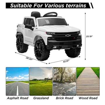 Chevrolet Silverado Ride On Truck with Remote Control for Kids