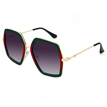 Stylish Oversized Women's Sunglasses with UV Protection
