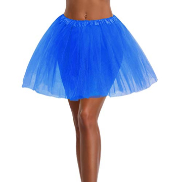Classic Elastic Navy Layered Tulle Tutu Skirt for Women and Teens