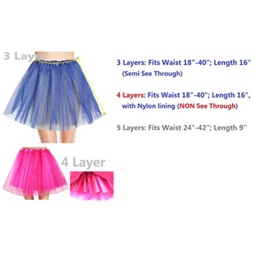 Layered Navy Tulle Tutu Skirt for Women & Teens
