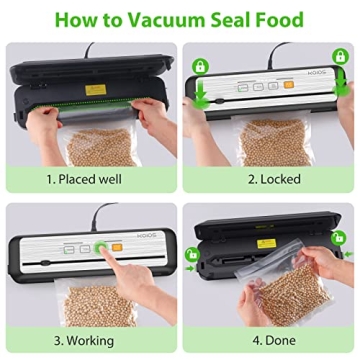 KOIOS Vacuum Sealer with Cutter and Dry/Moist Modes
