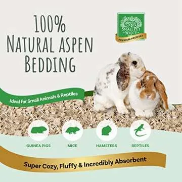 Small Pet Select Premium Natural Aspen Bedding, Animal Bedding for Small Indoor and Outdoor Pets, Ma...