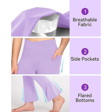KEREDA Girls Flare Leggings - Stylish Comfort for Active Kids