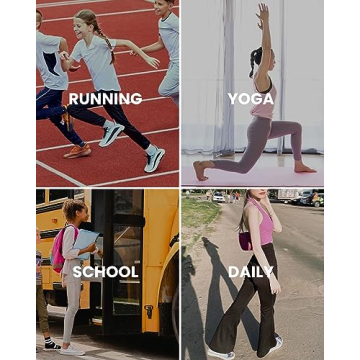 KEREDA Girls Flare Leggings - Stylish Comfort for Active Kids