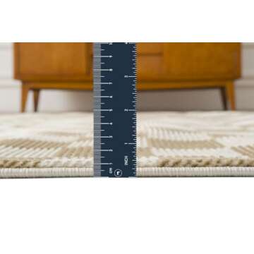 Revival Rugs Gambit Checkered Area Rug 6'7x9' - Eco-Friendly & Stylish