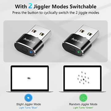 AUEDROT Mouse Jiggler Undetectable Mouse Jiggers USB Mouse Mover with Switch Button, Automatic Mouse...