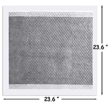 kathson Rabbit Pee Pads Disposable Cage Liners 40PCS All Absorb Black Carbon Odor Control Bunny Trai...