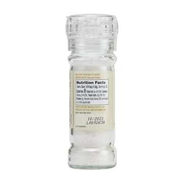 Maldon Salt, Sea Salt Grinder, 55 g, Refillable and Adjustable, Kosher, Natural, Handcrafted, Gourmet, Pyramid Crystals