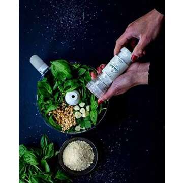 Maldon Salt, Sea Salt Grinder, 55 g, Refillable and Adjustable, Kosher, Natural, Handcrafted, Gourmet, Pyramid Crystals