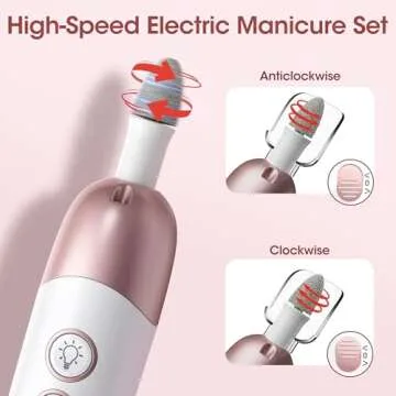Professional Cordless Nail File Set, Portable Electric Manicure & Pedicure Kit