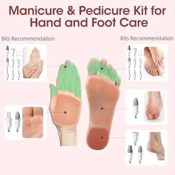 Cordless Electric Nail File Set for Home Nail Care