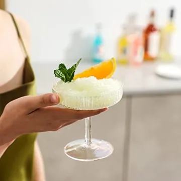 G Iridescent Coupe Glass Set for Cocktails and Champagne