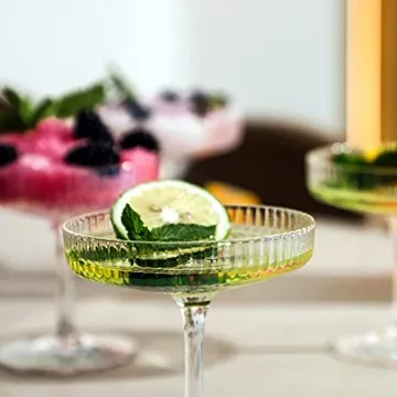 G Iridescent Coupe Glass Set for Cocktails and Champagne