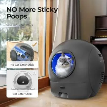 Cawypety S2 Self-Cleaning Cat Litter Box, Extra Large Automatic Cat Litter Box with APP Control, Safe Alert, Smart Health Monitor for Multiple Cats