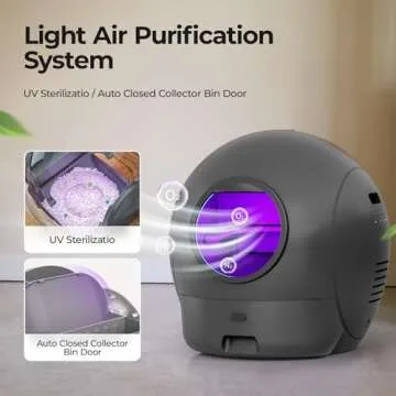 Cawypety S2 Self-Cleaning Cat Litter Box, Extra Large Automatic Cat Litter Box with APP Control, Safe Alert, Smart Health Monitor for Multiple Cats